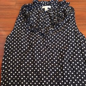 J Crew Polka Dot Sleeveless Top